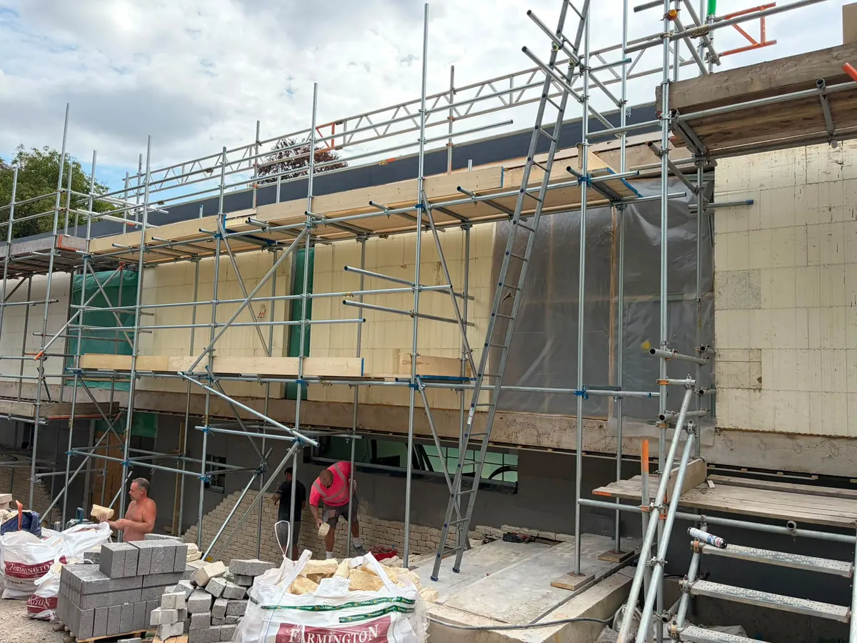 Scaffold for an extension in progress