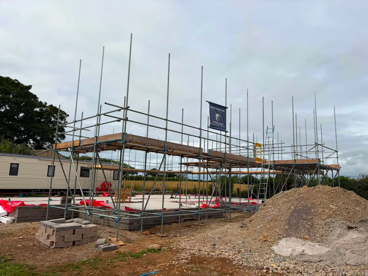 First lift going up on a new site